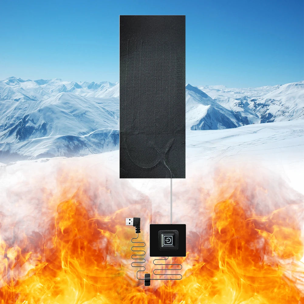 Temperature Control Pad Waterproof Electric Heating Sheet Cloth Jacket Heater Pads 5V for Camping Hiking