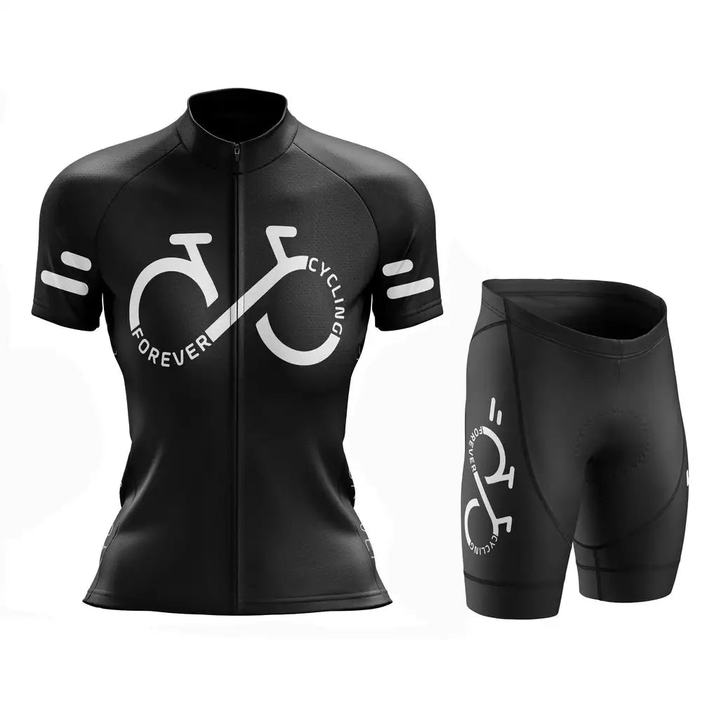 Forever Cycling Team Women Cycling Clothing Summer Short Sleeve Cycling Jersey Set Mountain Bike Clothes Maillot Ciclismo Mujer