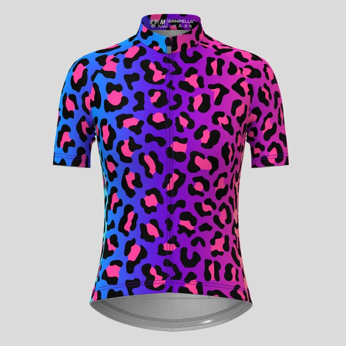 Women's Cycling Clothing Gradient Leopard Print Summer Cycling Jersey Set Women Breathable Short Sleeves Mountain Bike Clothes