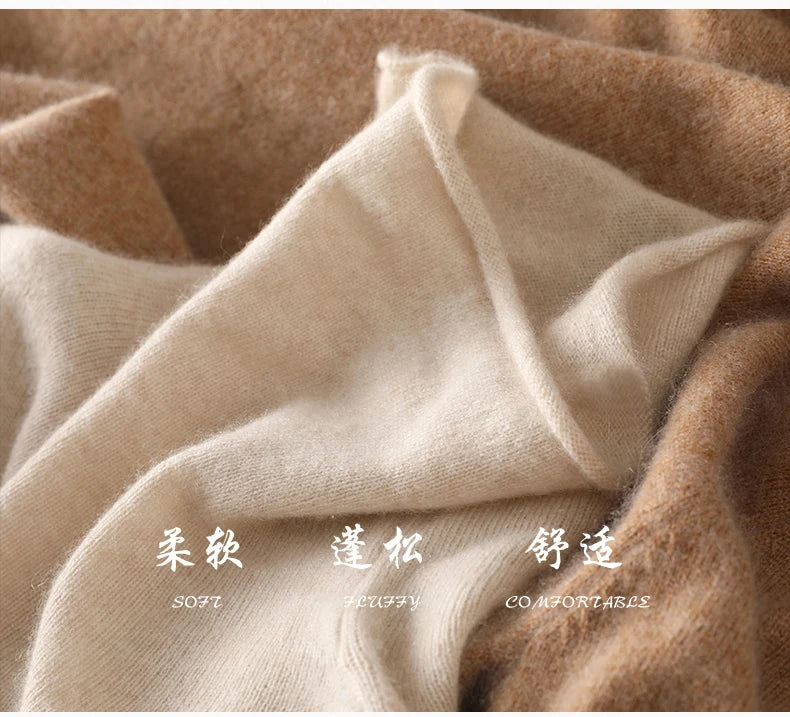 100%Merino Pure Wool Sweater Women's AutumnWinter Long Sleeve High Neck Pullover Warm High Quality Solid Color Basic Knit Jumper