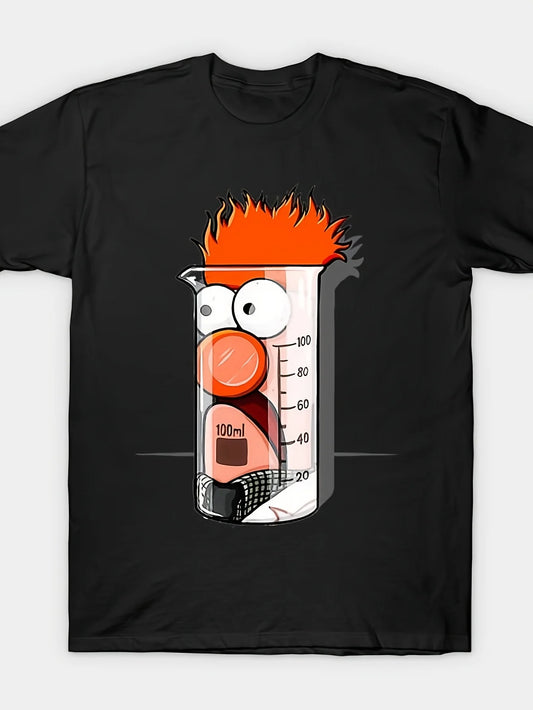 Men's Retro Beaker Muppets Science Graphic T Shirt 100 Cotton Lightweight Breathable Tee with Vintage Cartoon Design