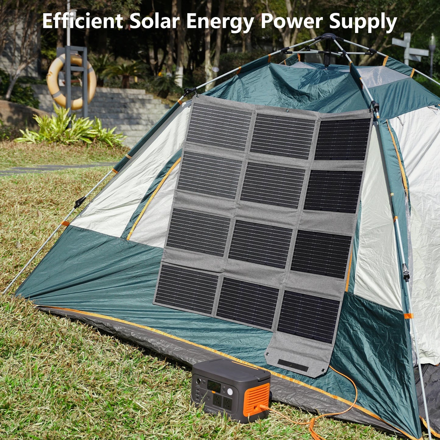 MHPOWOS Solar Charger 120W / 80W / 40W  Portable Solar Panel，Outdoor emergency backup power for Camping Phone GoPro Powerstation