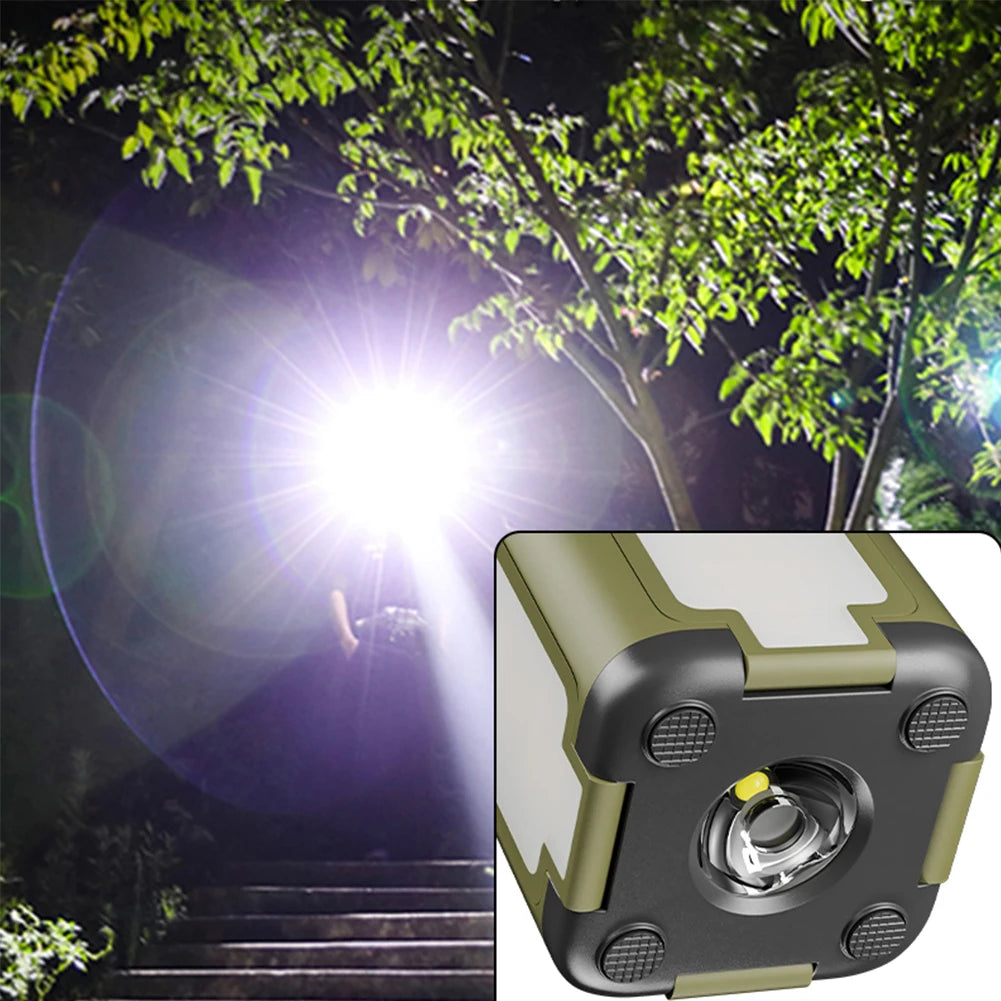Rechargeable Lantern Power Bank Solar Camping Lantern Portable Flashlight LED Tent Light for Camping Hiking Fishing