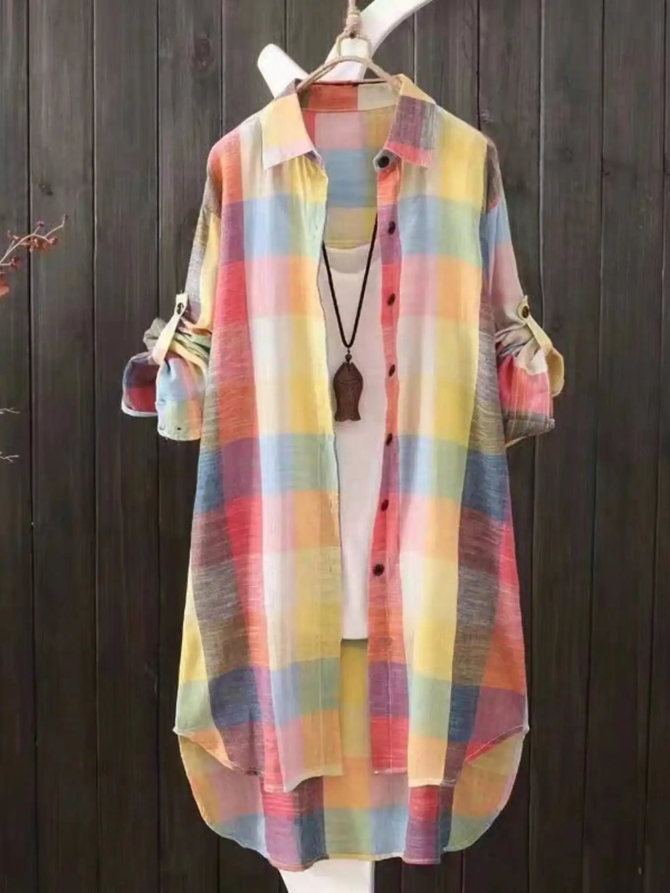 Women's Plaid Shirt Chic Women Blouse Elegant and Youth Women's Blouses New In External Clothes Korean Style