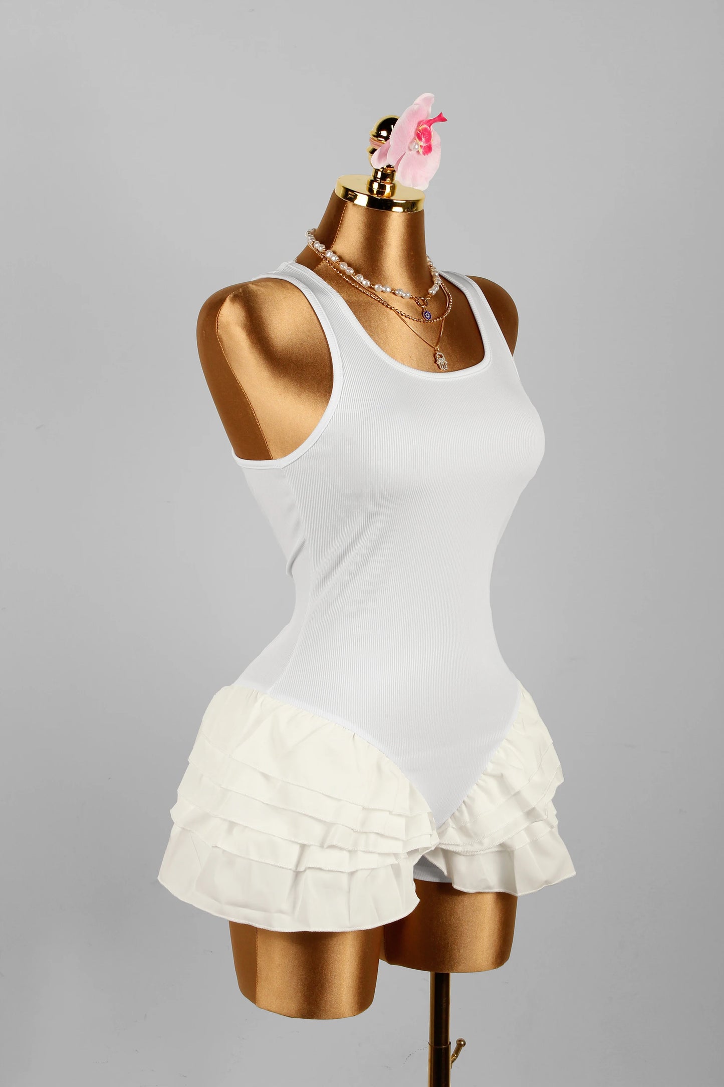 2025 Fall Trendy Solid Color Jumpsuit Sexy Halter Neck Wide Leg Romper with Pleated Detail club outfits for women 2025