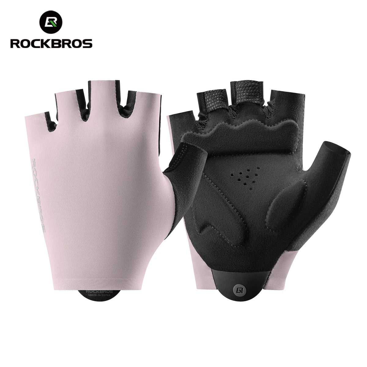 ROCKBROS Summer Cycling Half Finger Gloves High Elastic Lightweight Breathable Shock Absorption Palm Pad Men Women Cycling Glove