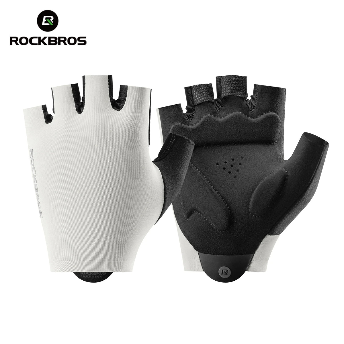 ROCKBROS Summer Cycling Half Finger Gloves High Elastic Lightweight Breathable Shock Absorption Palm Pad Men Women Cycling Glove