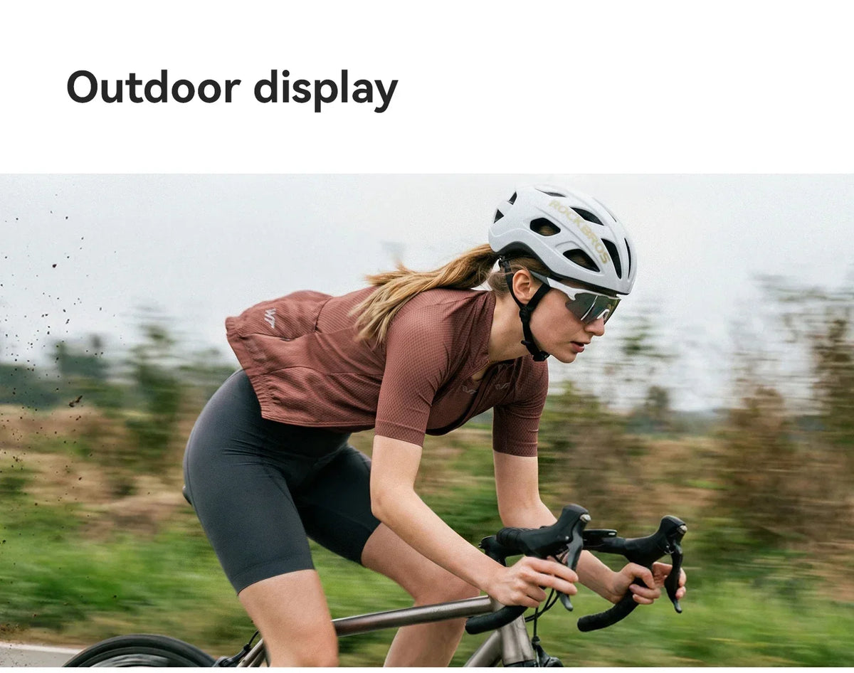 ROCKBROS TVI Women Summer Cycling Jersey Breathable Quick Dry Cycling Jacket Moisture Wicking Top For Cycling Commuting Outdoor