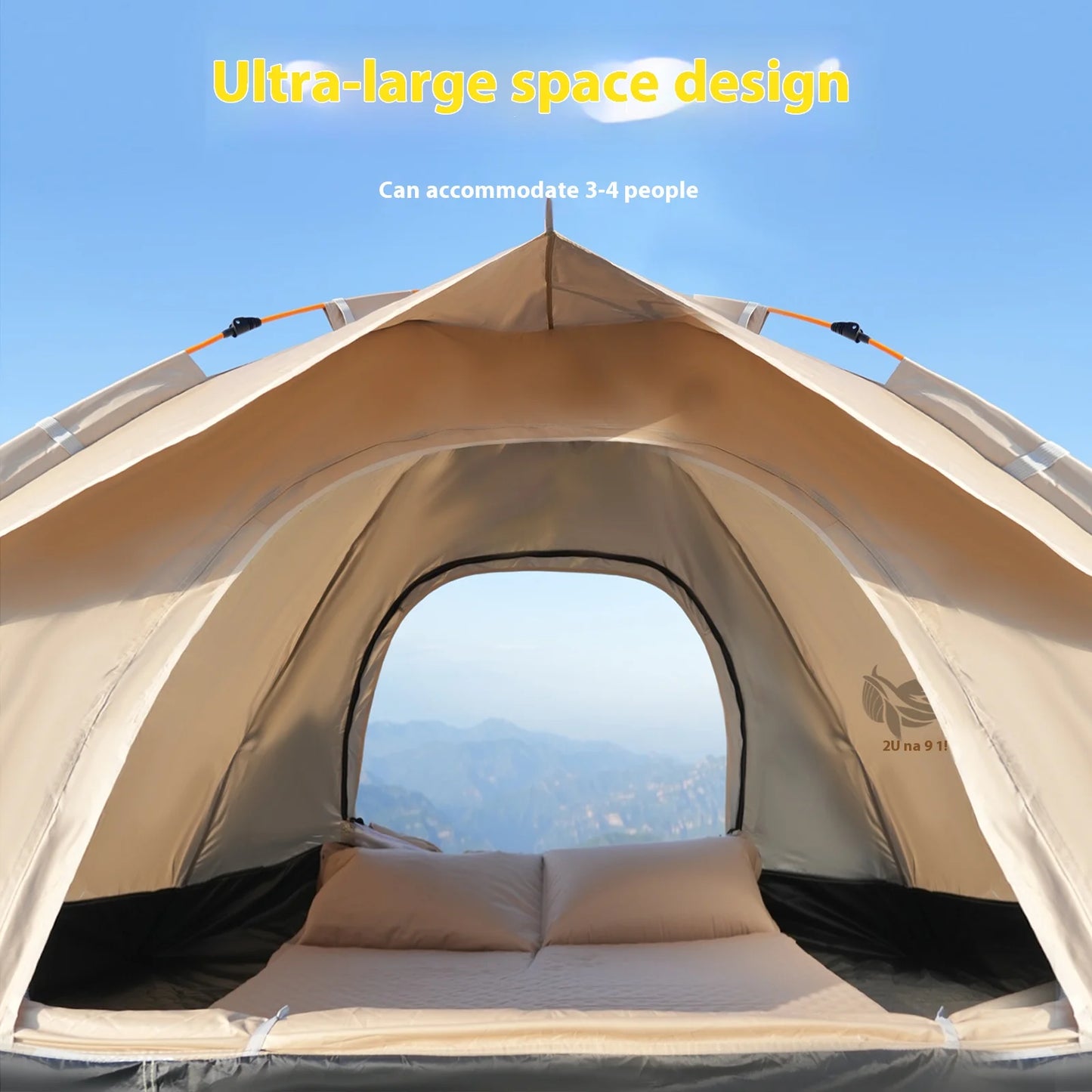 2-4 Person Camping Windproof Tents, Easy To Set Up, lightweight Camping Tent,Carpa,Suitable For Family Travel, Outdoor Camping