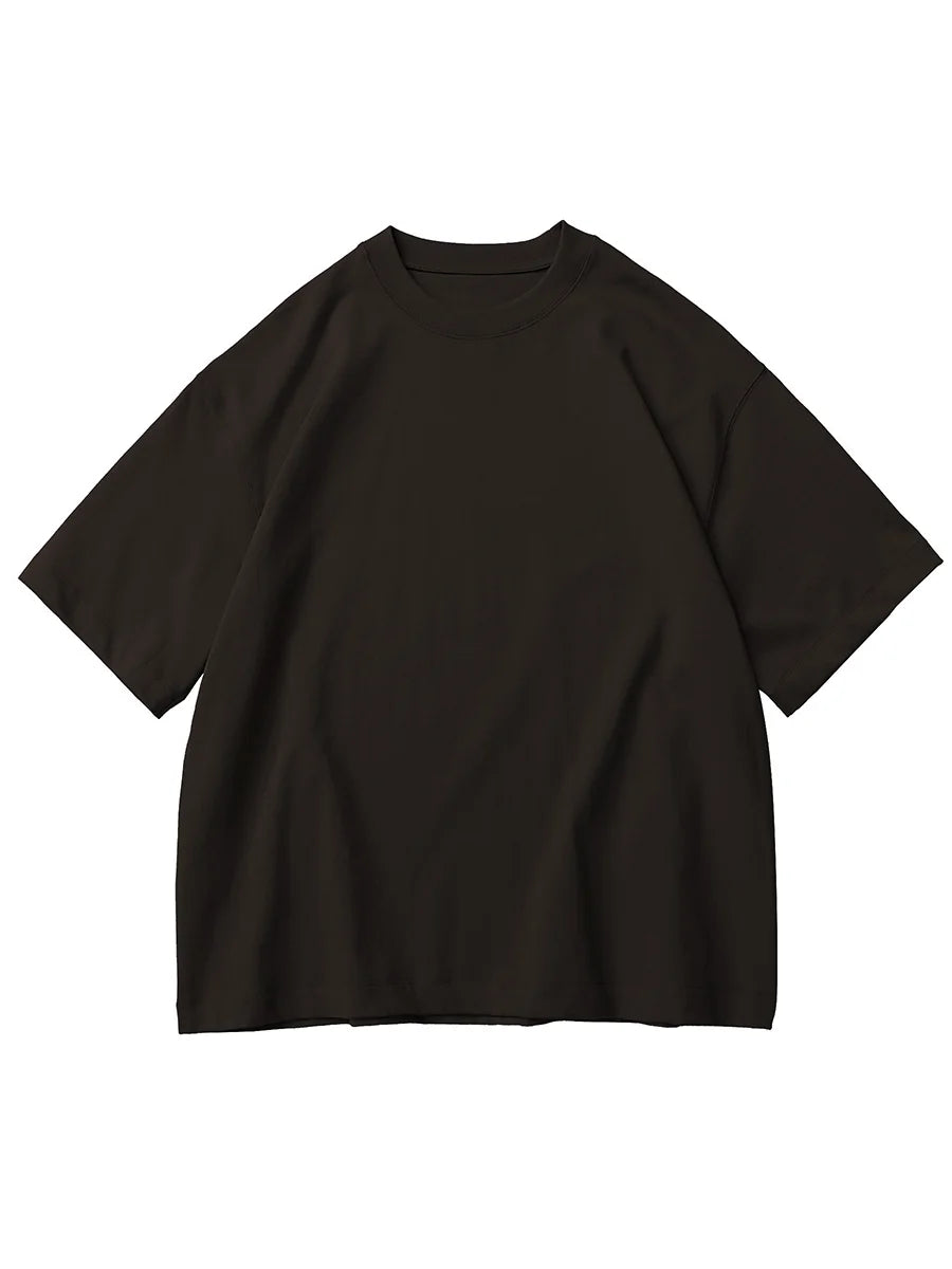 11.29oz 320Grams Heavy Cotton Weight Oversized Loose Men T-shirt Solid Color Drop Shoulder Short Sleeve High Quality