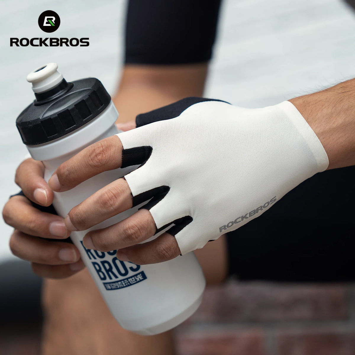 ROCKBROS Summer Cycling Half Finger Gloves High Elastic Lightweight Breathable Shock Absorption Palm Pad Men Women Cycling Glove