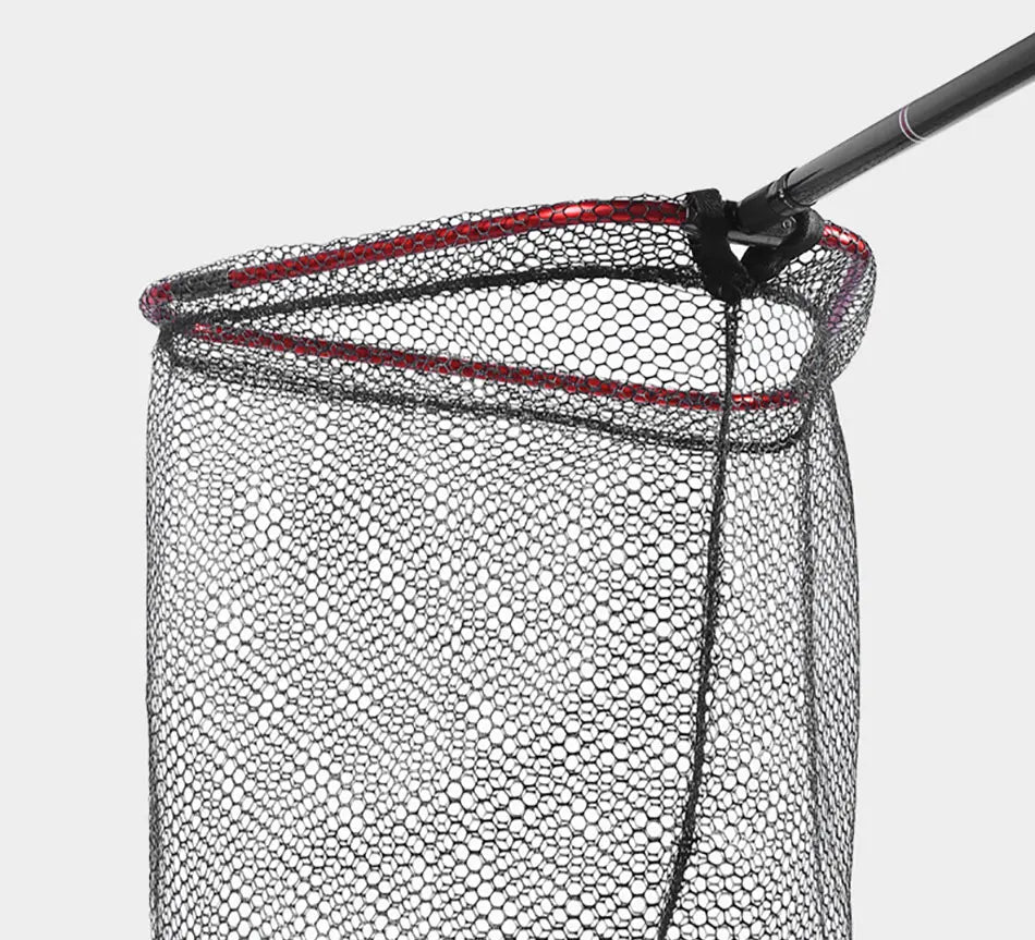 Aluminum Alloy Rubber Coated Fish Landing Net Foldable Telescopic Sea Fly Fishing Net Floating Fishing Net 40cm/60cm/65cm
