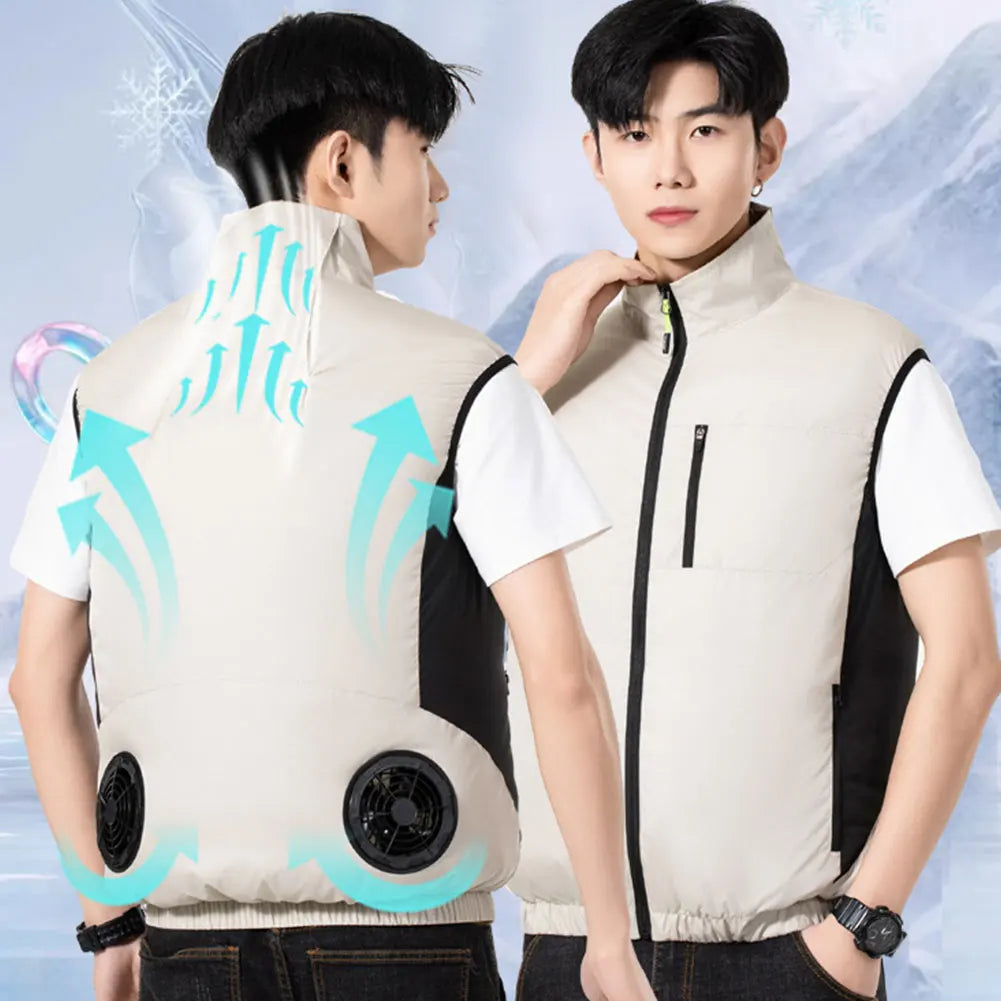 Summer Cooling Vest for Men Women Cooling Work Clothes Hiking Clothes for High Temperature Work Fishing Vest