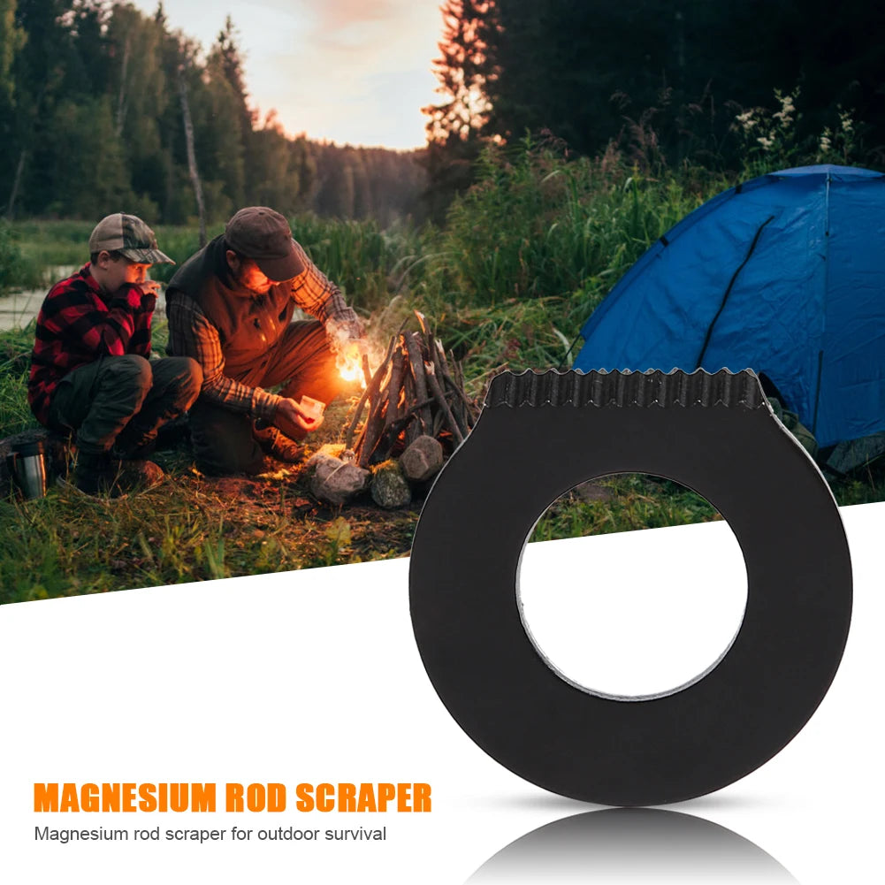 Outdoor Survival Camping Scraper Stainless Steel Flint Equipments Multifunctional Flint Scraper Portable for Camping Hiking