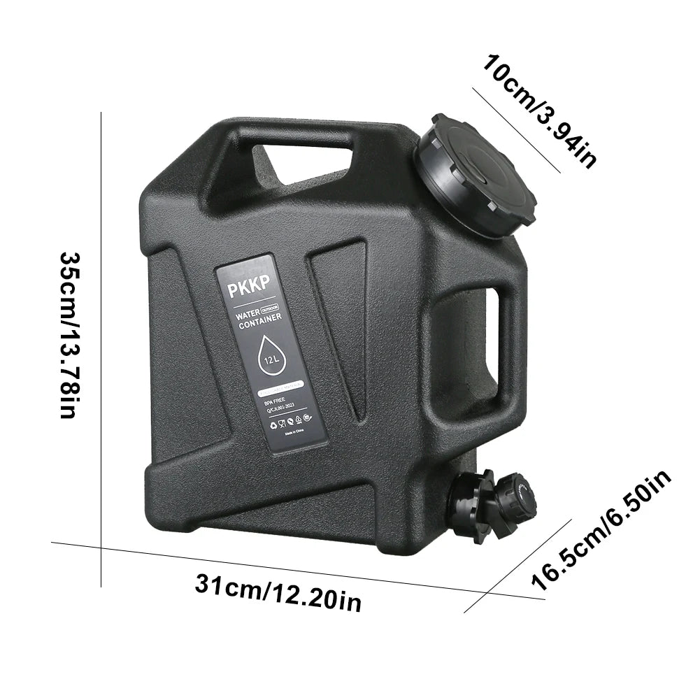 12/13/19L Water Tank Outdoor Water Bin Large Capacity Camping Bucket with Faucet No Leakage Water Bucket Container for Travel