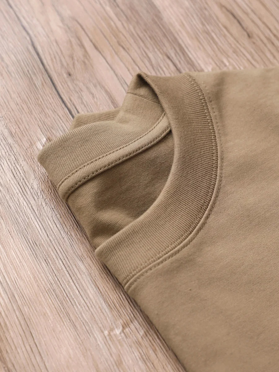 11.29oz 320Grams Heavy Cotton Weight Oversized Loose Men T-shirt Solid Color Drop Shoulder Short Sleeve High Quality