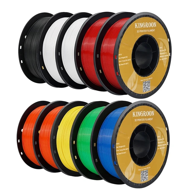 KINGROON PETG 3D Printer Filament 1.75mm 5KG 10KG Mix Color 3D Printing Material 1kg/roll  petg Plastic For FDM 3dprinter