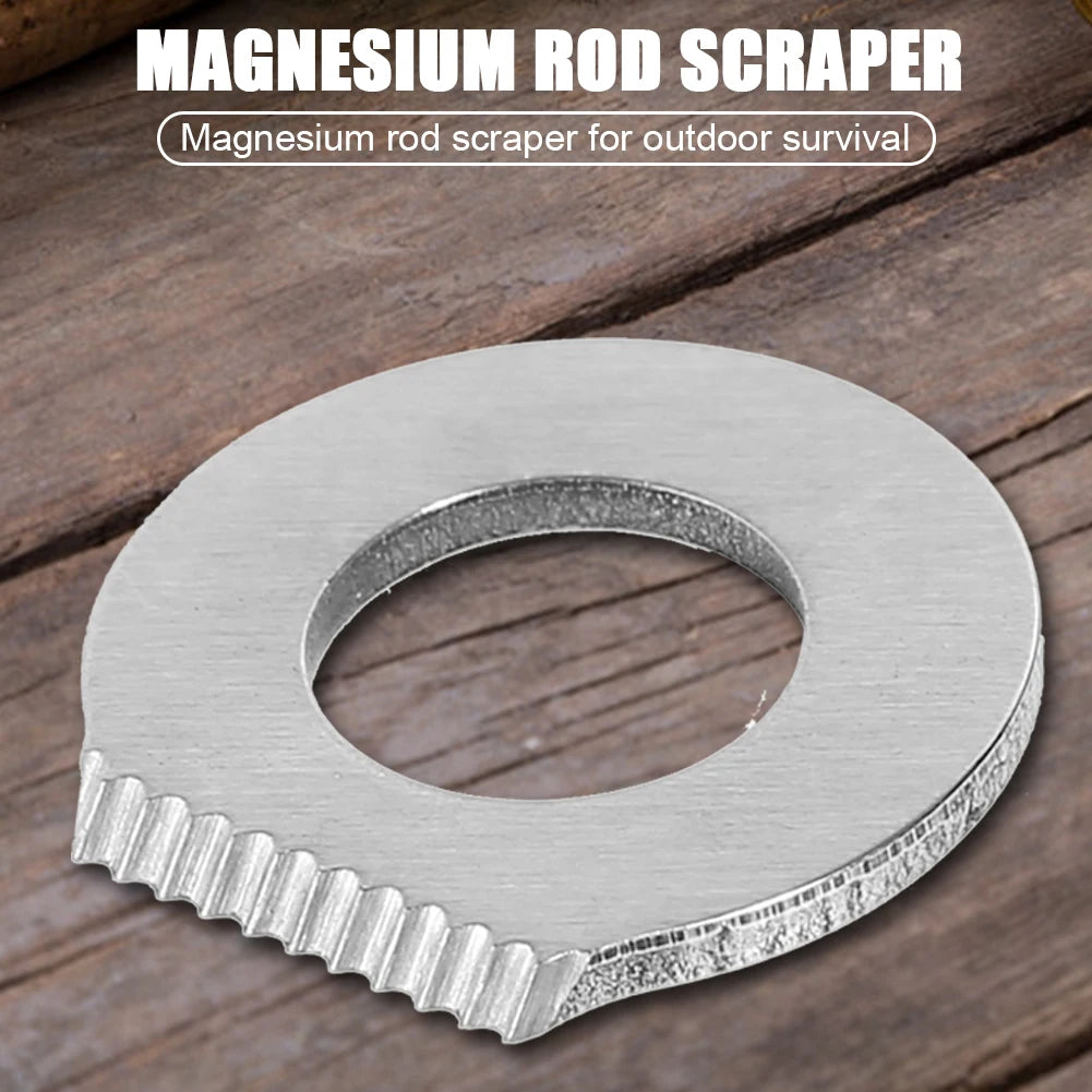 Outdoor Survival Camping Scraper Stainless Steel Flint Equipments Multifunctional Flint Scraper Portable for Camping Hiking