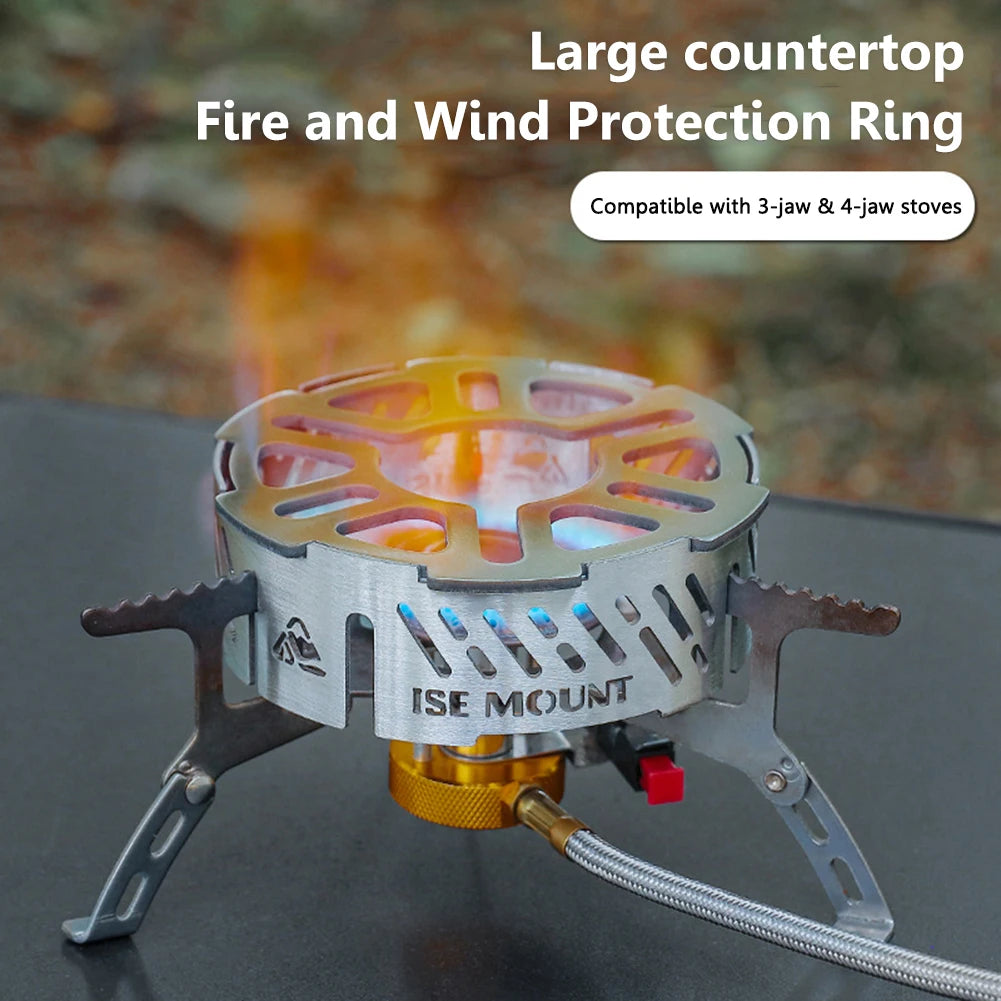 Outdoor Stove Windshield Portable Camping Stove Windproof Ring High-temperature Resistant Camping Picnic Cooking Supplies