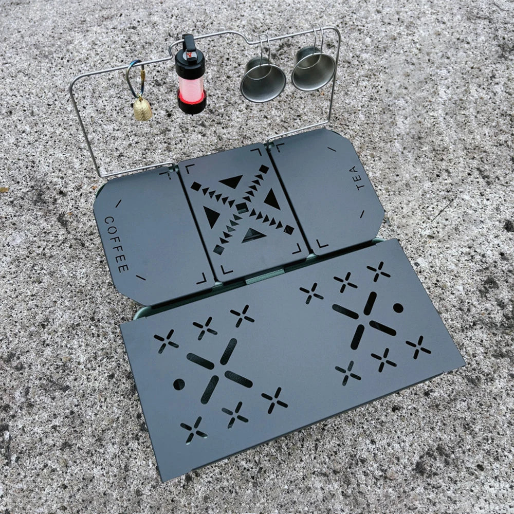 Folding Table Board Plate Heavy Duty Mini Shelf Metal Aluminum Alloy for Stanley Lunch Box 9.4L Camping Gear