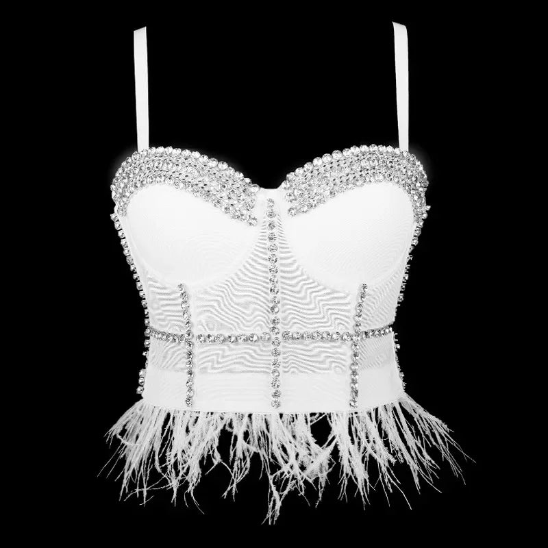 Sexy Club Tanks Tops Women Shaper Camisole Ladies Crop Top Blusas Streetwear Camis Corset Shirt Woman Clothes Camiseta Mujer