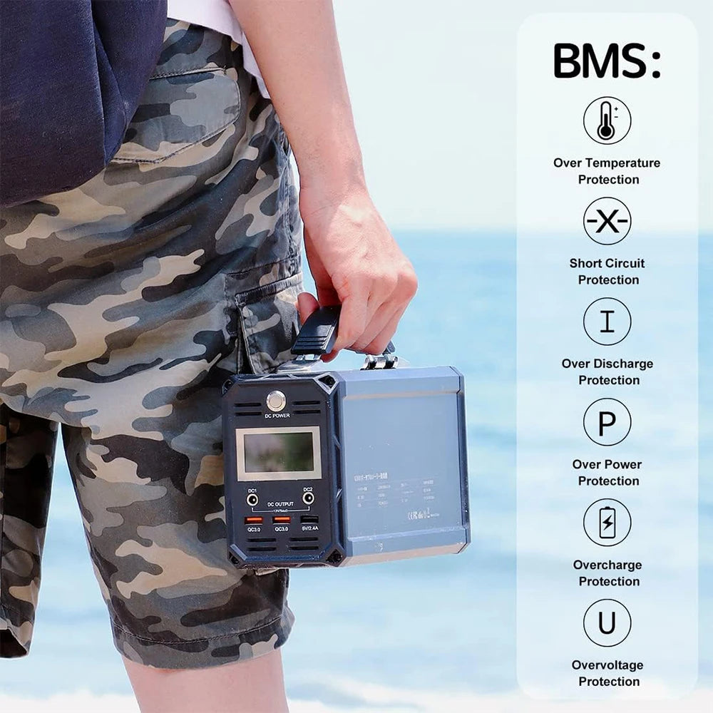 Flashfish Power Station 300W Portable AC Outlet 222Wh Solar Generator Energy Station Backup Power for Outdoor Camping RV Home