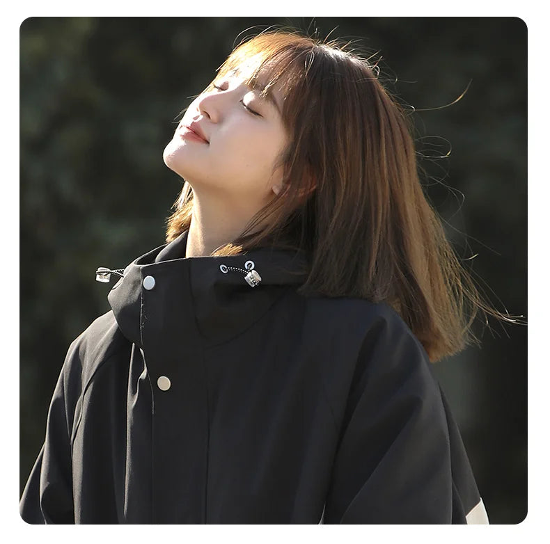 Women's Waterproof Hiking Jacket Windproof Running Coat Outdoor Camping Fishing Trekking Hunting Coat Fashion Hooded Windbreaker