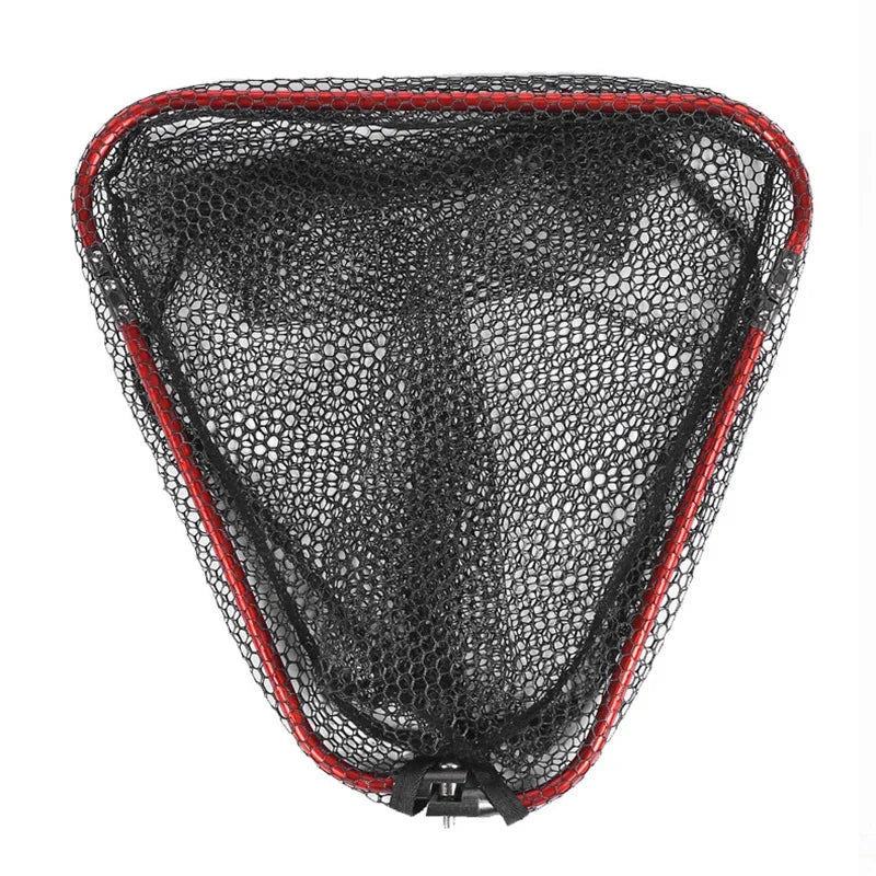 Aluminum Alloy Rubber Coated Fish Landing Net Foldable Telescopic Sea Fly Fishing Net Floating Fishing Net 40cm/60cm/65cm
