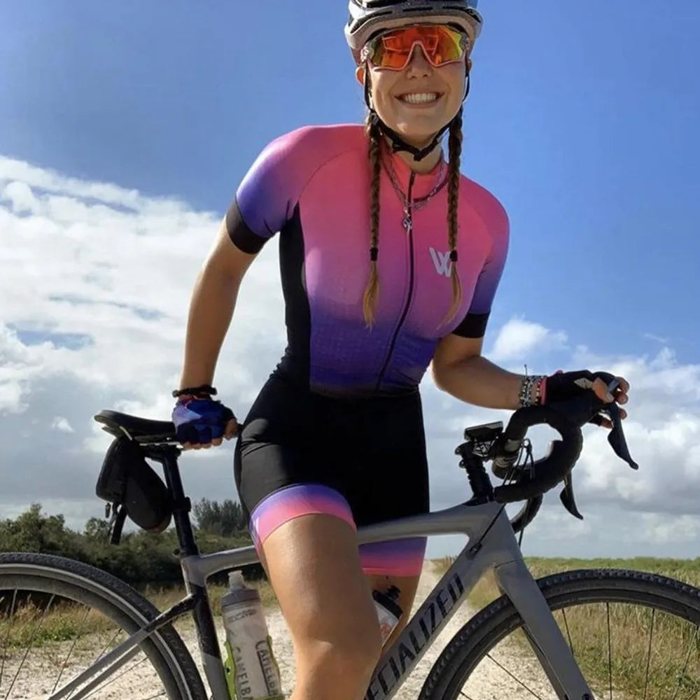 Vvsportsdesignsroupa Cycling Jersey Team Women triathlon suit woman Racing Bicycle Clothing Suit Breathable Mountain Bike Clothe