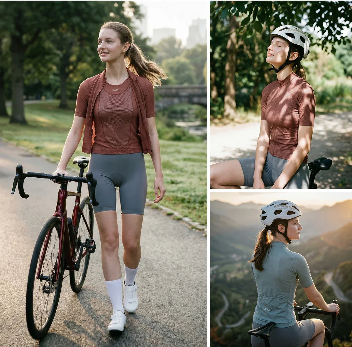 ROCKBROS TVI Women Summer Cycling Jersey Breathable Quick Dry Cycling Jacket Moisture Wicking Top For Cycling Commuting Outdoor