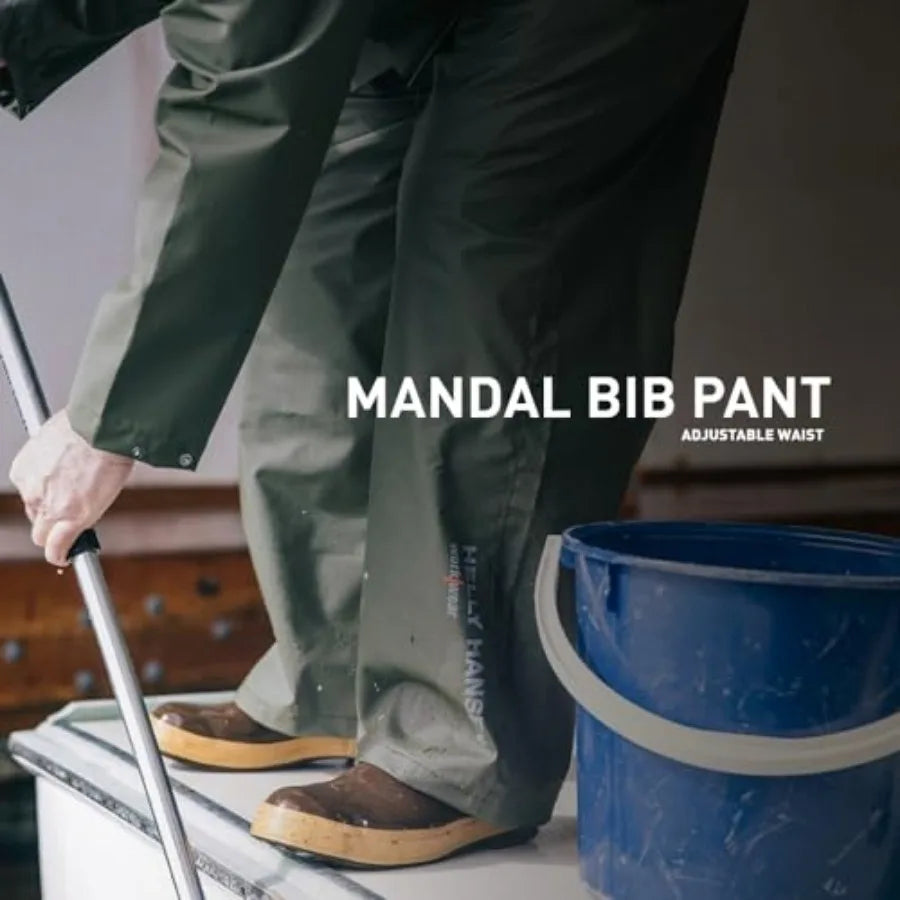 Helly Hansen Mandal Waterproof Bib Overalls - Rain Gear for Men - Fishing Pants and Work Bibs for Men - Heavy Duty Rain Gear