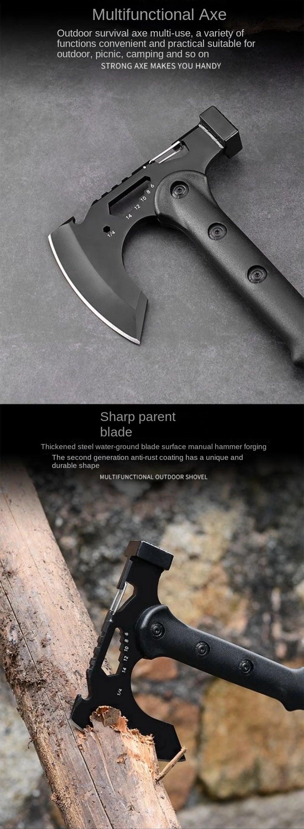 Devil's Assault Axe Beg Opening Axe Camping Axe Life-saving Axe Fire Axe Multi-function Raw Tools Outdoor Tactical Axe