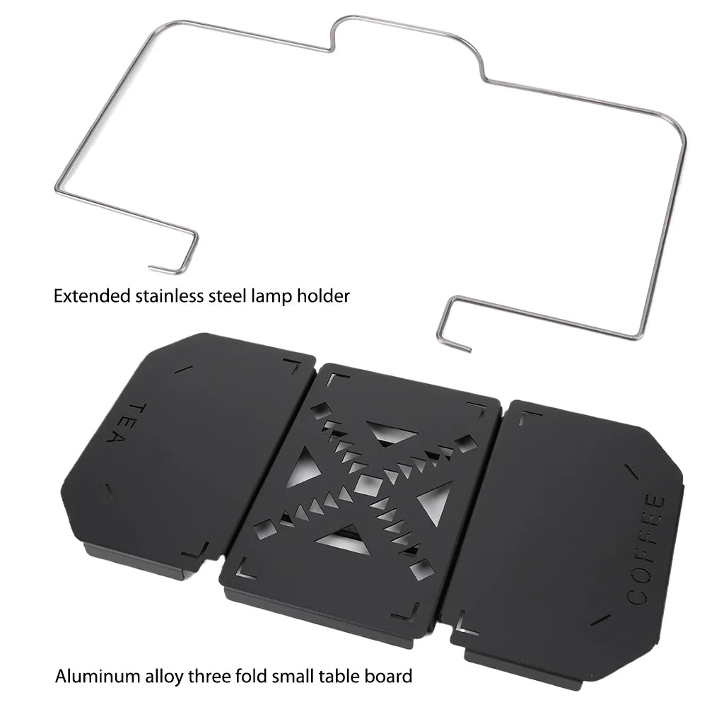 Folding Table Board Plate Heavy Duty Mini Shelf Metal Aluminum Alloy for Stanley Lunch Box 9.4L Camping Gear