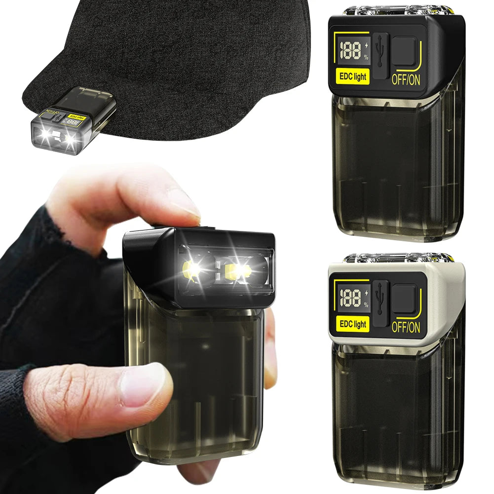 Pocket Camping Light 6 Light Modes LED+COB Mini Keychain Flashlight 380LM Small Flashlights for Walking Hiking Camping Emergency