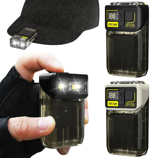 Pocket Camping Light 6 Light Modes LED+COB Mini Keychain Flashlight 380LM Small Flashlights for Walking Hiking Camping Emergency