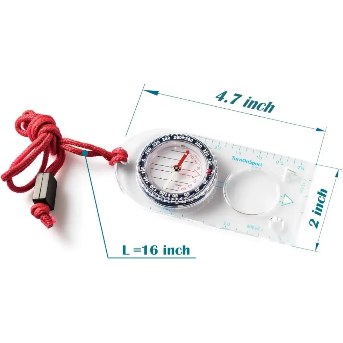 Professional Survival Compass with Baseplate, for Backpacking, Scout Training & Map Reading