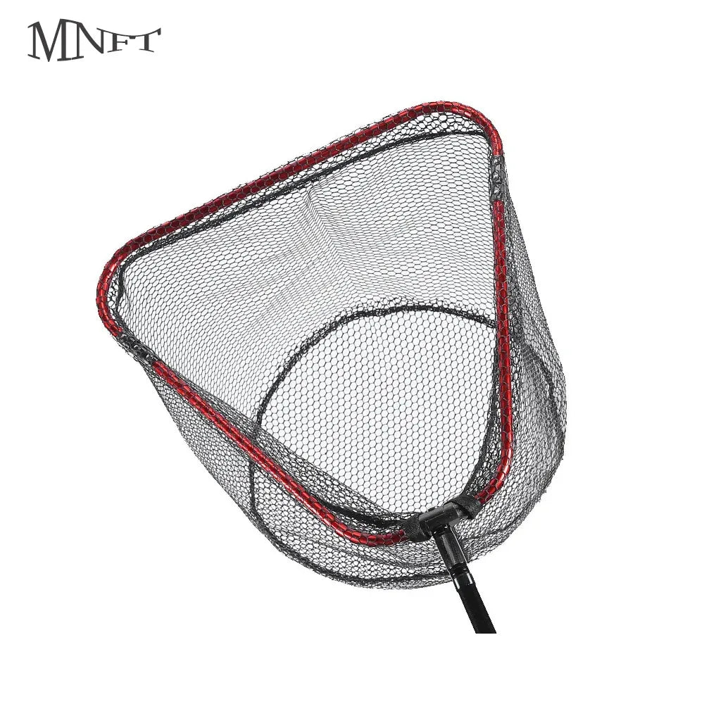 Aluminum Alloy Rubber Coated Fish Landing Net Foldable Telescopic Sea Fly Fishing Net Floating Fishing Net 40cm/60cm/65cm