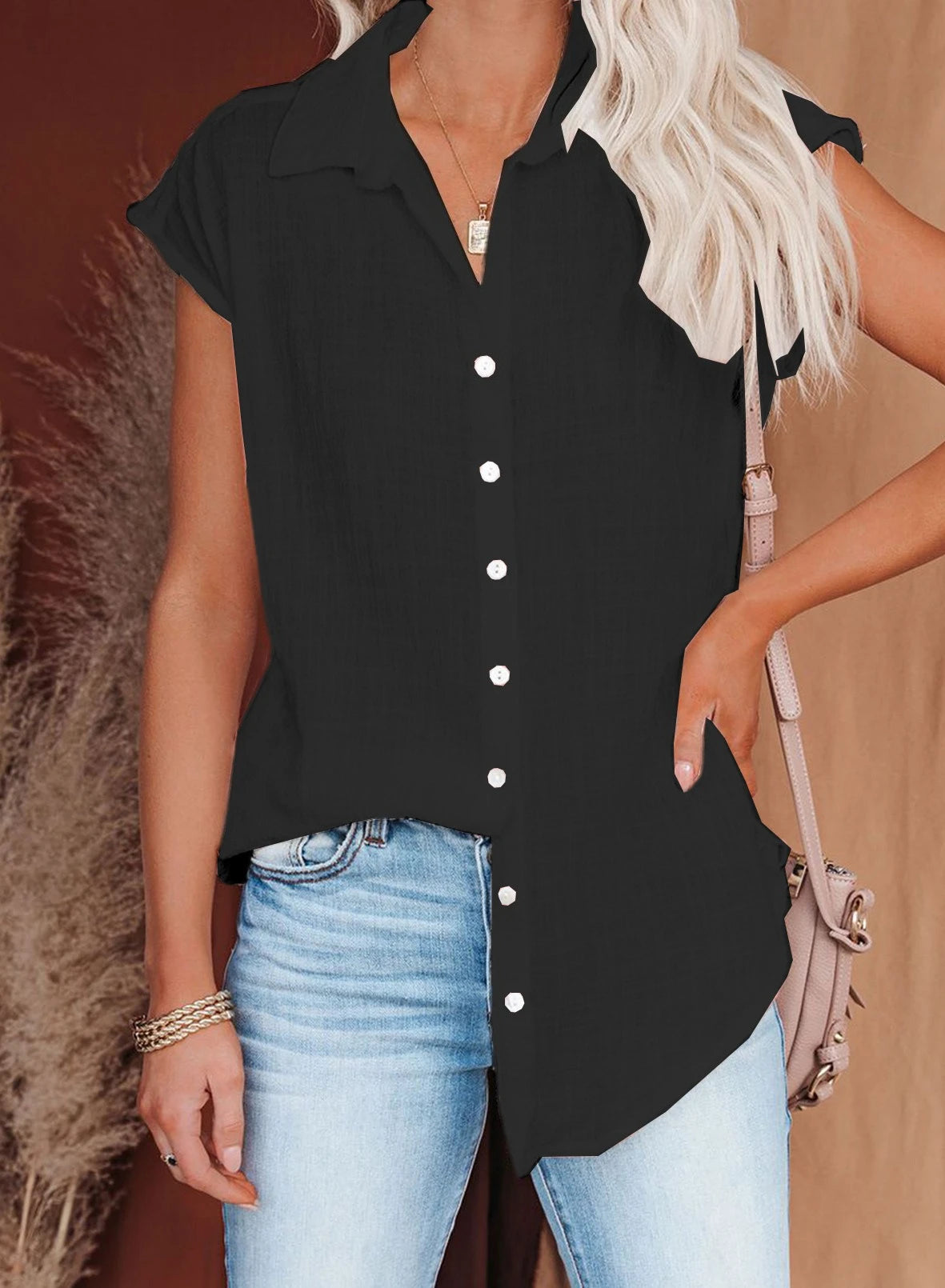 Summer Solid Cotton Linen Shirt Women's Clothing Casual Short Sleeve Tops Tee Ladies T-Shirts Blusas Thin Loose T Shirt Woman