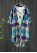 Women's Plaid Shirt Chic Women Blouse Elegant and Youth Women's Blouses New In External Clothes Korean Style