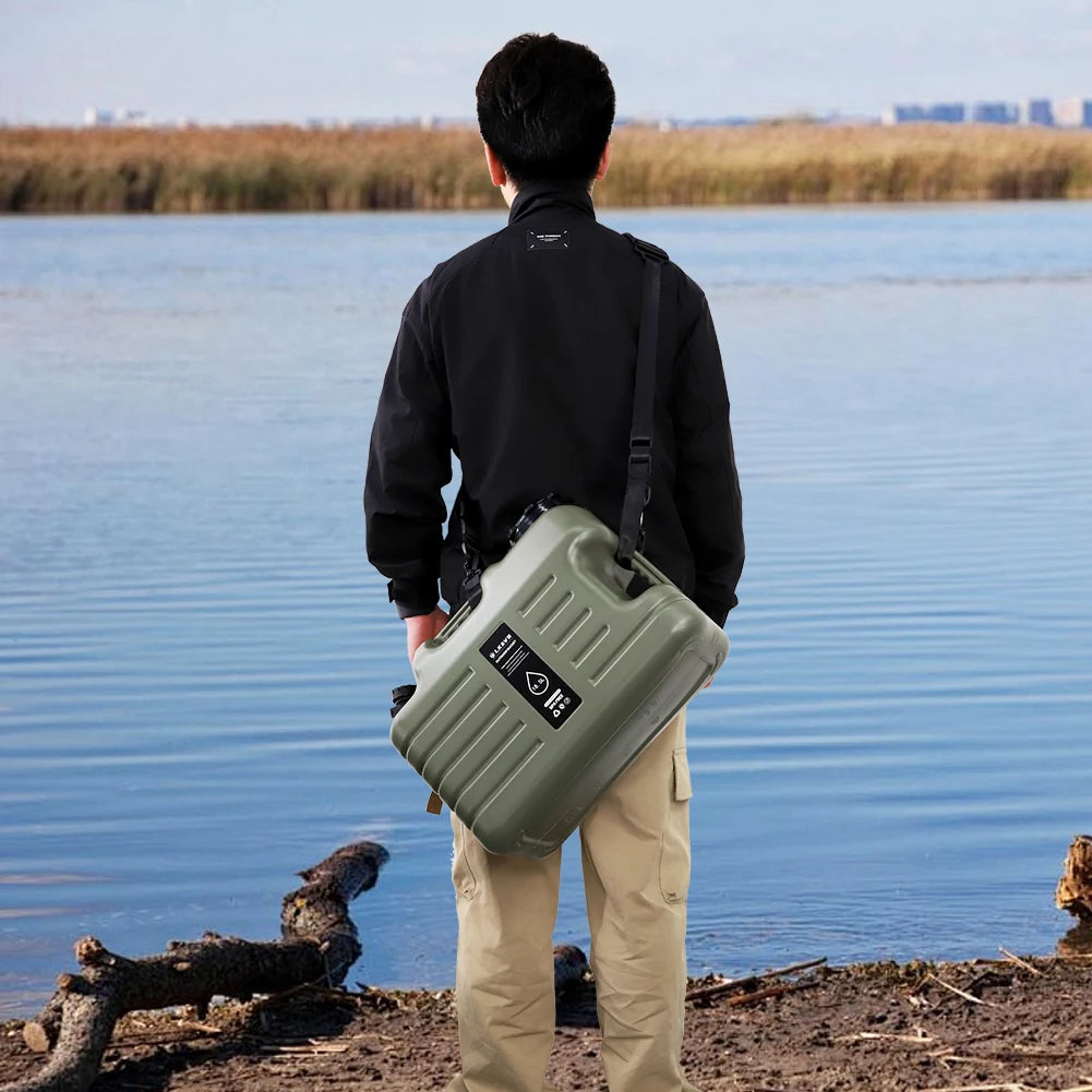 12/13/19L Water Tank Outdoor Water Bin Large Capacity Camping Bucket with Faucet No Leakage Water Bucket Container for Travel