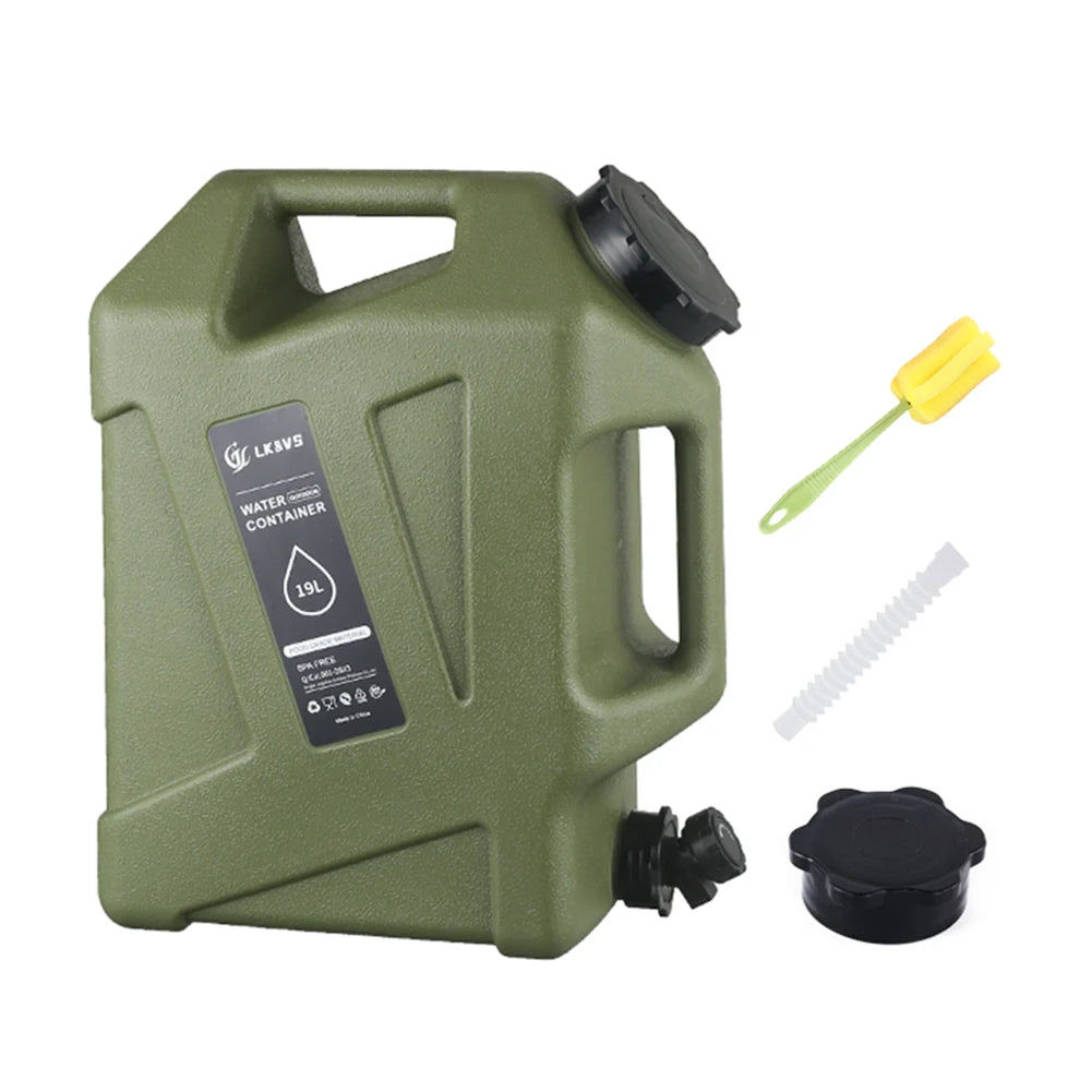 12/13/19L Water Tank Outdoor Water Bin Large Capacity Camping Bucket with Faucet No Leakage Water Bucket Container for Travel