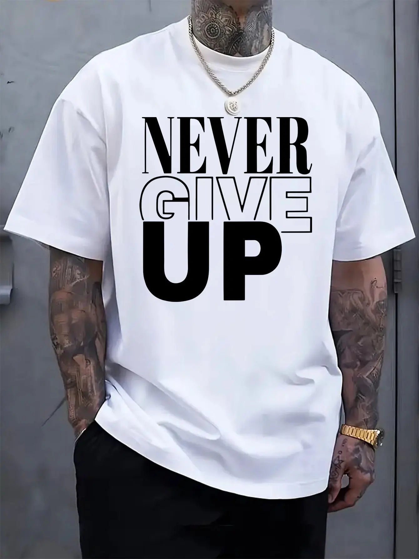 Men's all season soft and breathable round neck, short sleeved T-shirt, casual and fashionable