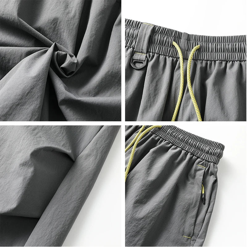 CHRLCK Women's Loose Cargo Pants Quick Drying Hiking Pants Waterproof Fishing Camping Cycling Trekking Trousers Summer