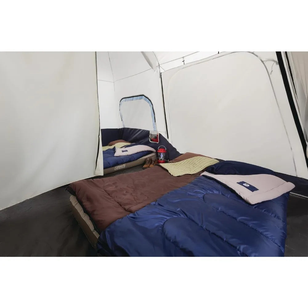 Instant Camping Tent with 1-Minute Setup, Large Family Tent with Pre-Attached Poles, Air Vent, & Carry Bag, Sets Up in About