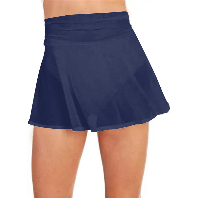 Women Sexy See Through Mini Skirt Summer High Waist Solid Skater Skirt Beach Cover-ups Sheer Mesh Rave Festival Skirt Night Club