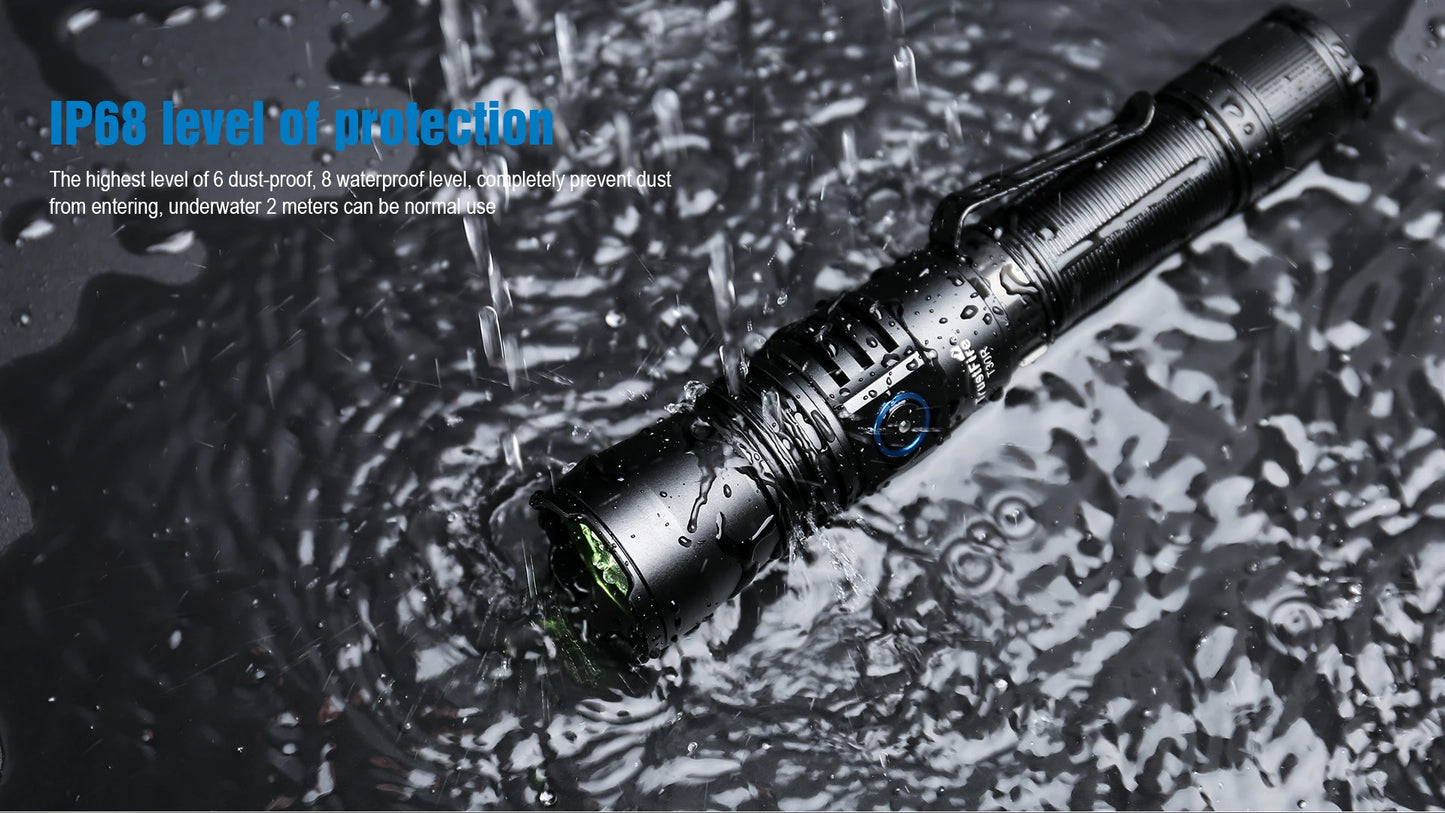 Trustfire T30R 1100M Tactical Flashlight 460Lumen La-ser High Power Led USB Flashlight 18650 Rechargeable Self Defense Torch
