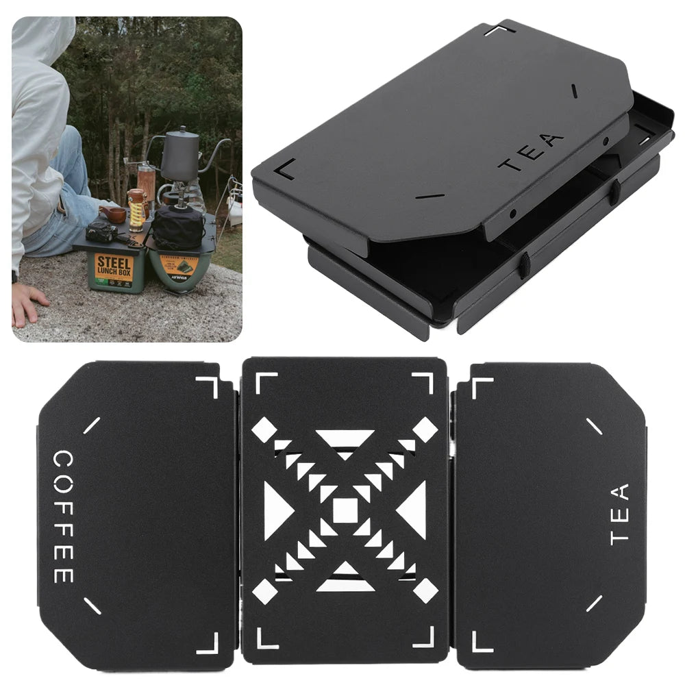 Folding Table Board Plate Heavy Duty Mini Shelf Metal Aluminum Alloy for Stanley Lunch Box 9.4L Camping Gear