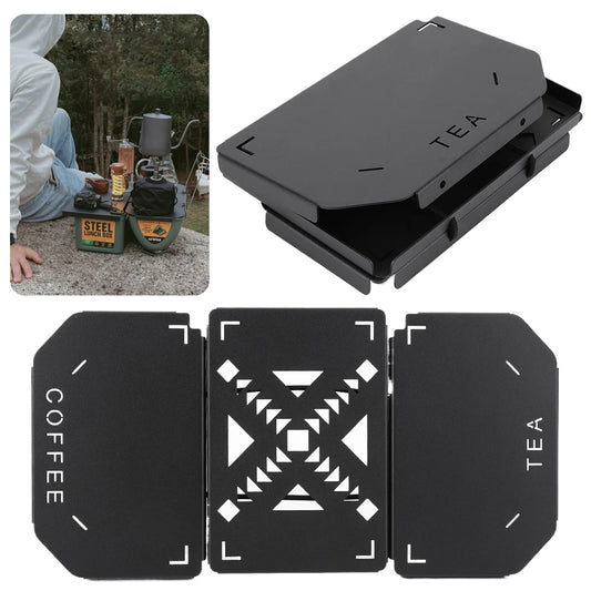 Folding Table Board Plate Heavy Duty Mini Shelf Metal Aluminum Alloy for Stanley Lunch Box 9.4L Camping Gear