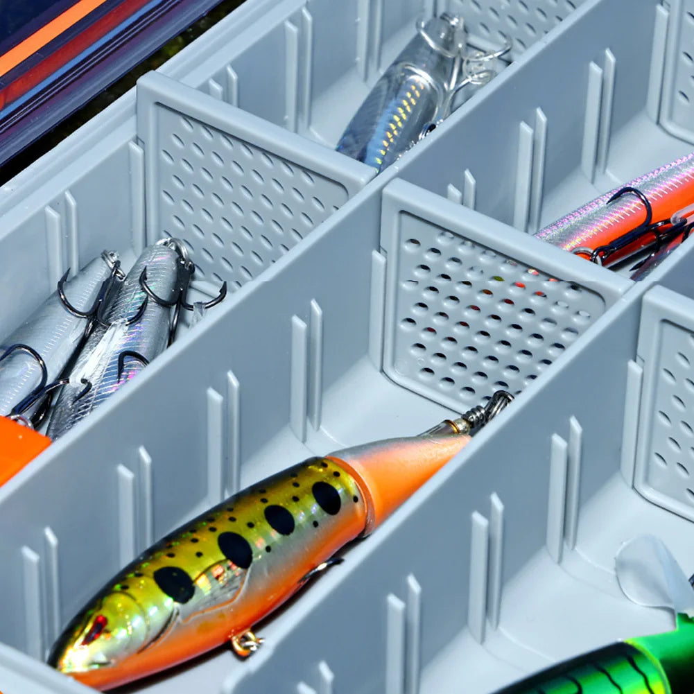 Portable Fishing Gear Accessories Box Fishing Accessories Tool Storage Box Fish Hook Lure Fake Bait Box Fishing Supplies