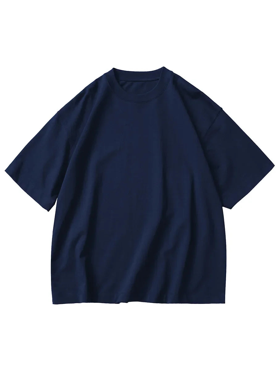 11.29oz 320Grams Heavy Cotton Weight Oversized Loose Men T-shirt Solid Color Drop Shoulder Short Sleeve High Quality